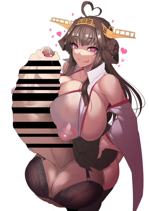 【エロ】乃軒(@nonokisuke)さんの金剛見て急に描きたくなった巨乳!デカ玉!玉ブラ!包茎!嫁金剛! 