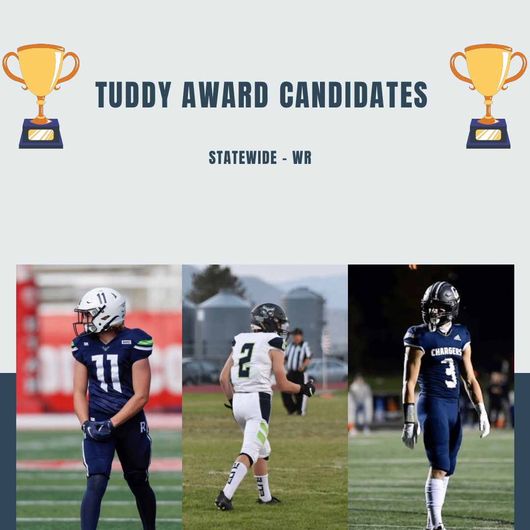 Jeff Tuckett (@jeff_tuckett) on Twitter photo WR OF THE YEAR FINALISTS 🏆🏆
<a href="/simmons_strat/">Stratford Simmons</a> <a href="/lukeliving857/">Luke Livingston</a> <a href="/_codyhagen_/">Cody Hagen</a> <a href="/CCHSFOOTBALL_/">CornerCanyonFootball</a> <a href="/Ridgeline_Hawks/">Ridgeline Riverhawks</a> <a href="/TimpanogosFB/">Timpanogos Football</a> WR OF THE YEAR FINALISTS 🏆🏆
<a href="/simmons_strat/">Stratford Simmons</a> <a href="/lukeliving857/">Luke Livingston</a> <a href="/_codyhagen_/">Cody Hagen</a> <a href="/CCHSFOOTBALL_/">CornerCanyonFootball</a> <a href="/Ridgeline_Hawks/">Ridgeline Riverhawks</a> <a href="/TimpanogosFB/">Timpanogos Football</a>