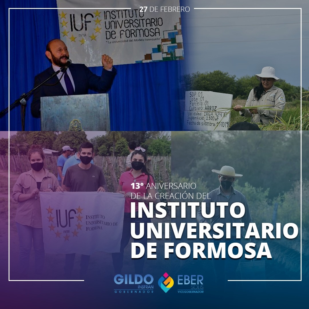 ebersolisfsa's tweet photo. #27DeFeb| 13° ANIVERSARIO DEL INSTITUTO UNIVERSITARIO DE FORMOSA
@iuflagunablanca 🙌saludamos a la gran familia educativa en su nuevo aniversario.
Felicidades👏👏
#GildoInsfránGobernador
#TodosUnidos https://t.co/K3sYxzHtDz