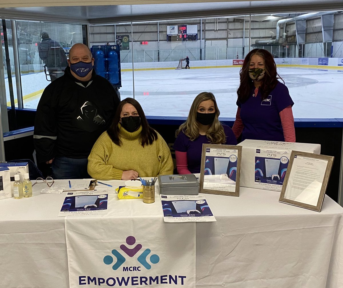 Mike_Cluett's tweet photo. Selling tickets for @MCRCHalton raffle of a PS5 on March 20th at the @MenaceOJHL game tonight. It’s also Pink Night at the arena supporting Cancer Research. Merchandise available as well. #LetTheMenacingCommence https://t.co/VzRFnT8xJ3