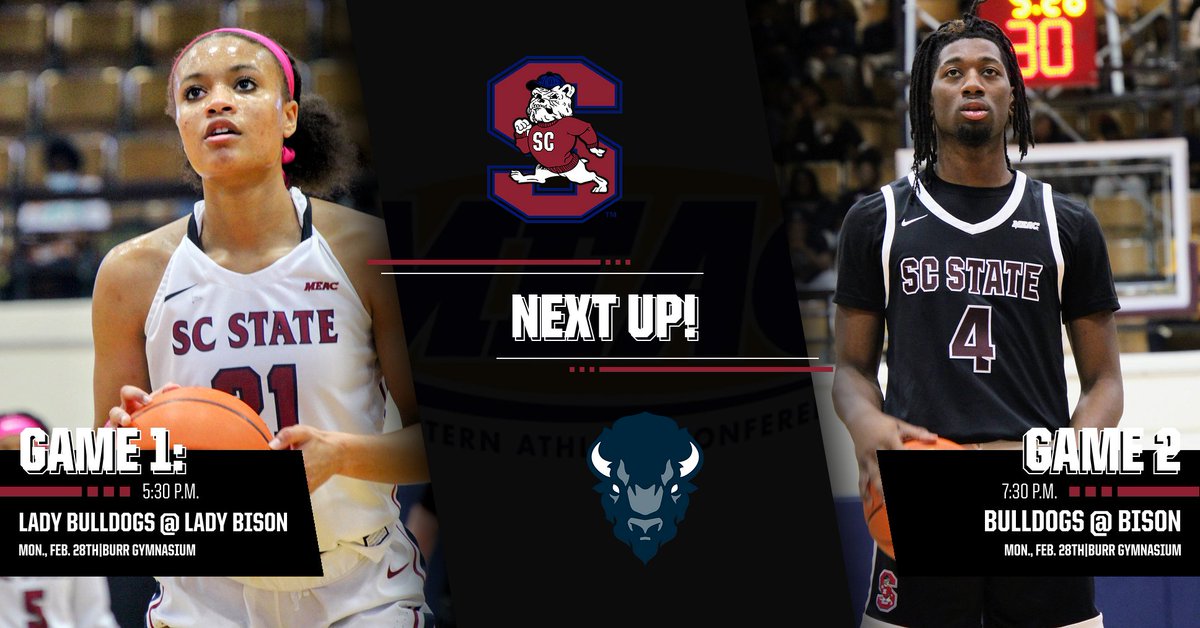 South Carolina State Basketball Teams Back In Action On the Road At Howard Monday (Feb. 28th) in Washington, DC. Tip-off for the women's is 5:30 p.m, followed by the men in a 7:30 p.m. start. An Exciting MEAC Doubleheader You Don’t Want To Miss!#wearescstate
