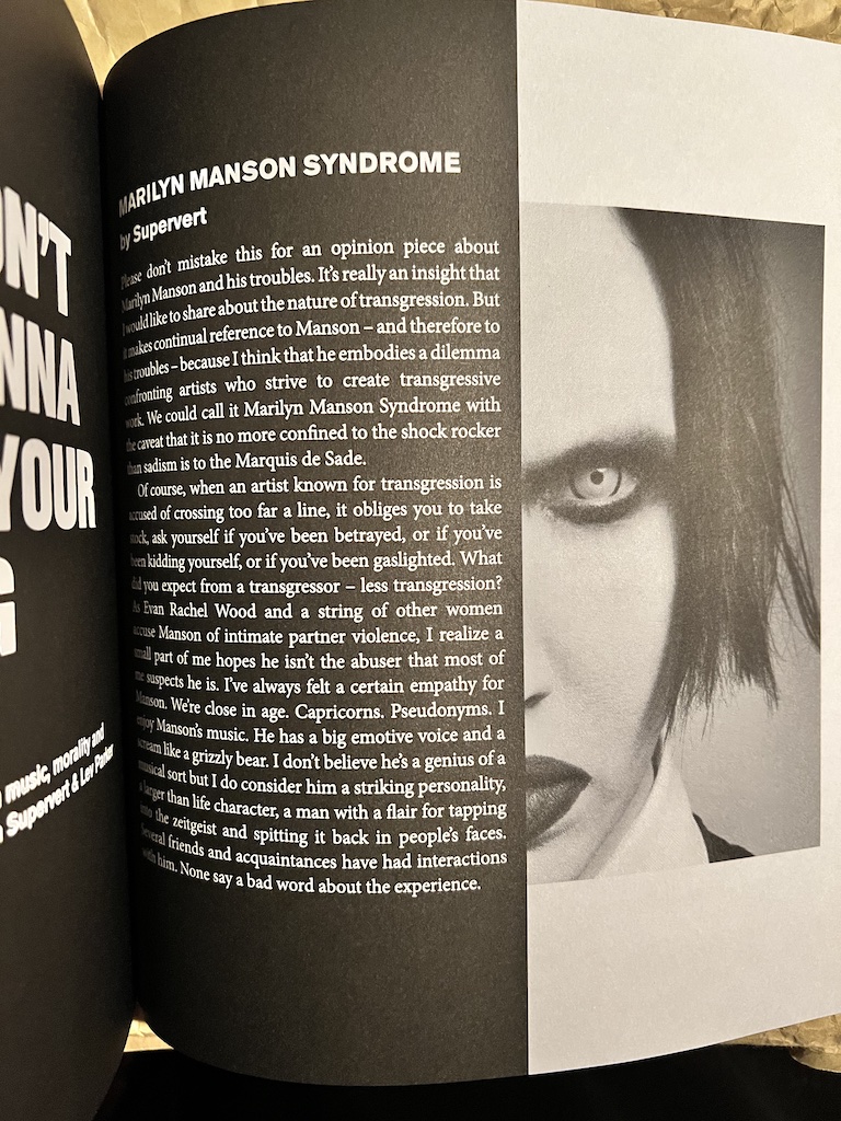 supervert's tweet image. Supervert's essay "Marilyn Manson Syndrome" can be found in @morbidbooks' epic "Magazine of Mass Hysteria" AVOID #4.