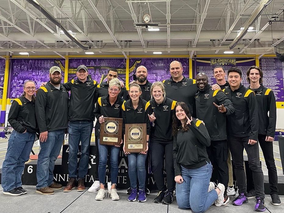 CoachHeldMSU's tweet photo. Again, could not ask to be apart of a better group/team. Between the Mens distance squad and the vault army, we scored 77 points and brought home 2 team titles, (A lot in a row for the men), 2 conference champs and 4 national qualifiers! On to national in two weeks! #rollherd https://t.co/NfqZPkuKGw