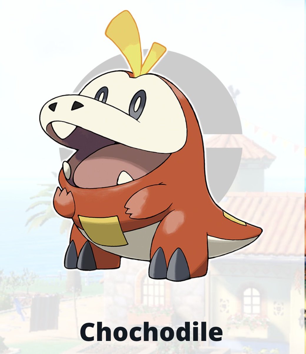 DartsEnthusiast's tweet photo. So here's something funny.

Fuecoco, the Fire-type starter from Pokémon Scarlet and Violet, is called Chochodile in French. It's a pun between "crocodile" and "chaud chaud" literally meaning "hot hot".
Cute, right? Except there's a *tiny* problem. (1/7) https://t.co/O2OaHg7RoY