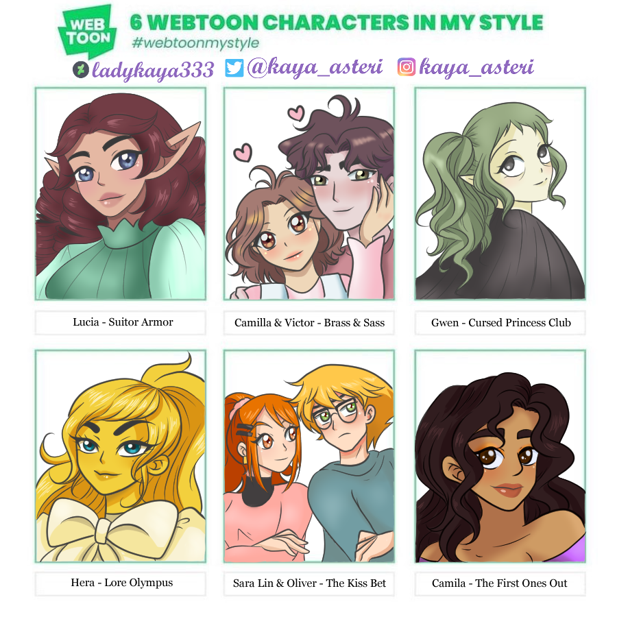 Kaya_Asteri's tweet photo. Wanted to try my hand at drawing some fanart of my favorite webtoons 

If you like this piece, please consider liking, commenting, and following.
.
.
.
 #webtooninmystyle #suitorarmor #brassandsass #cursedprincessclub #loreolympus #thekissbet #firstonesout https://t.co/SZm8SZ8PSZ