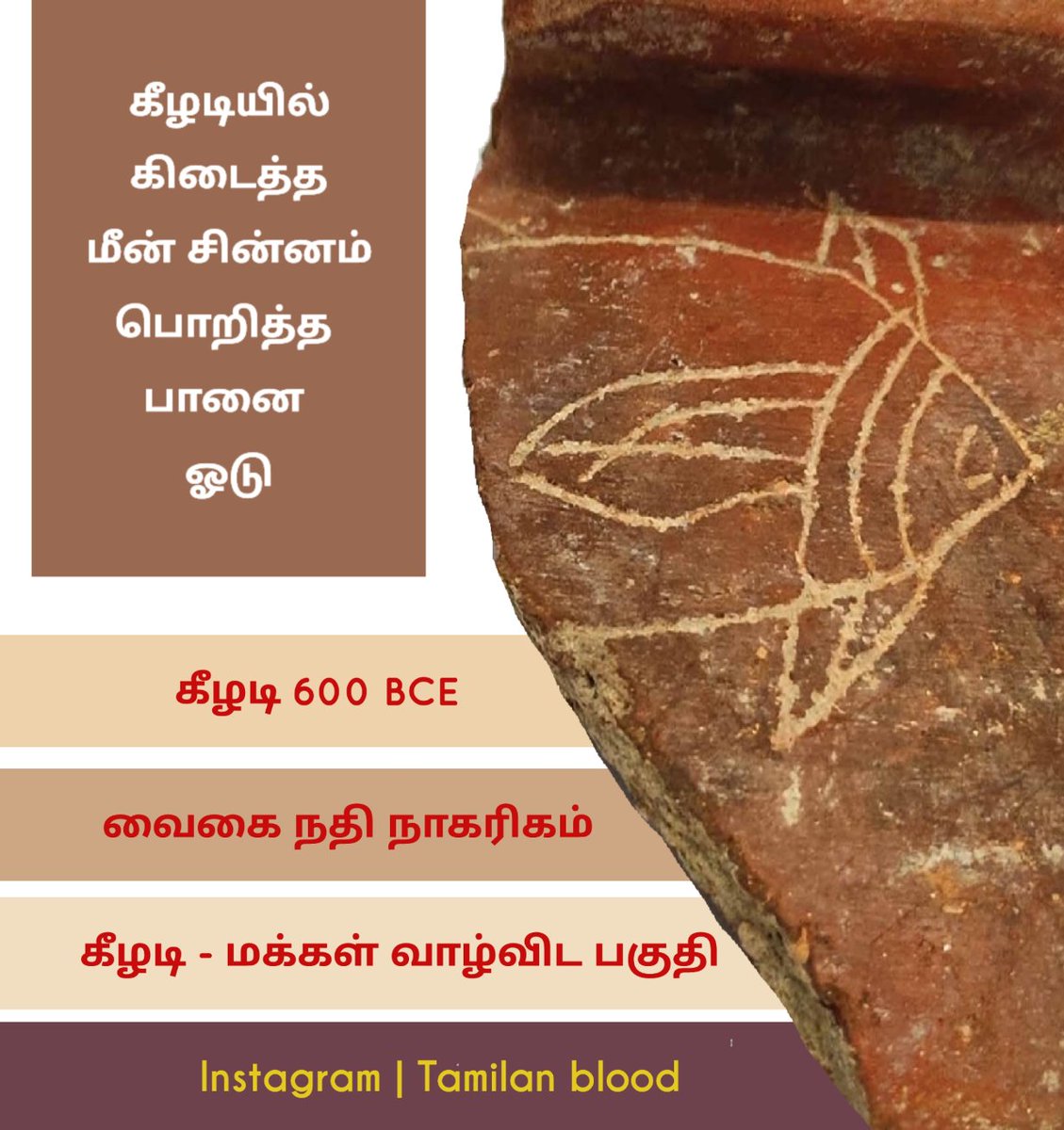 Abishek2601's tweet photo. கீழடி நாகரிகம் 🔥
#keeladi #keeladicivilization #fishsymbol https://t.co/zzNrJxXwTX