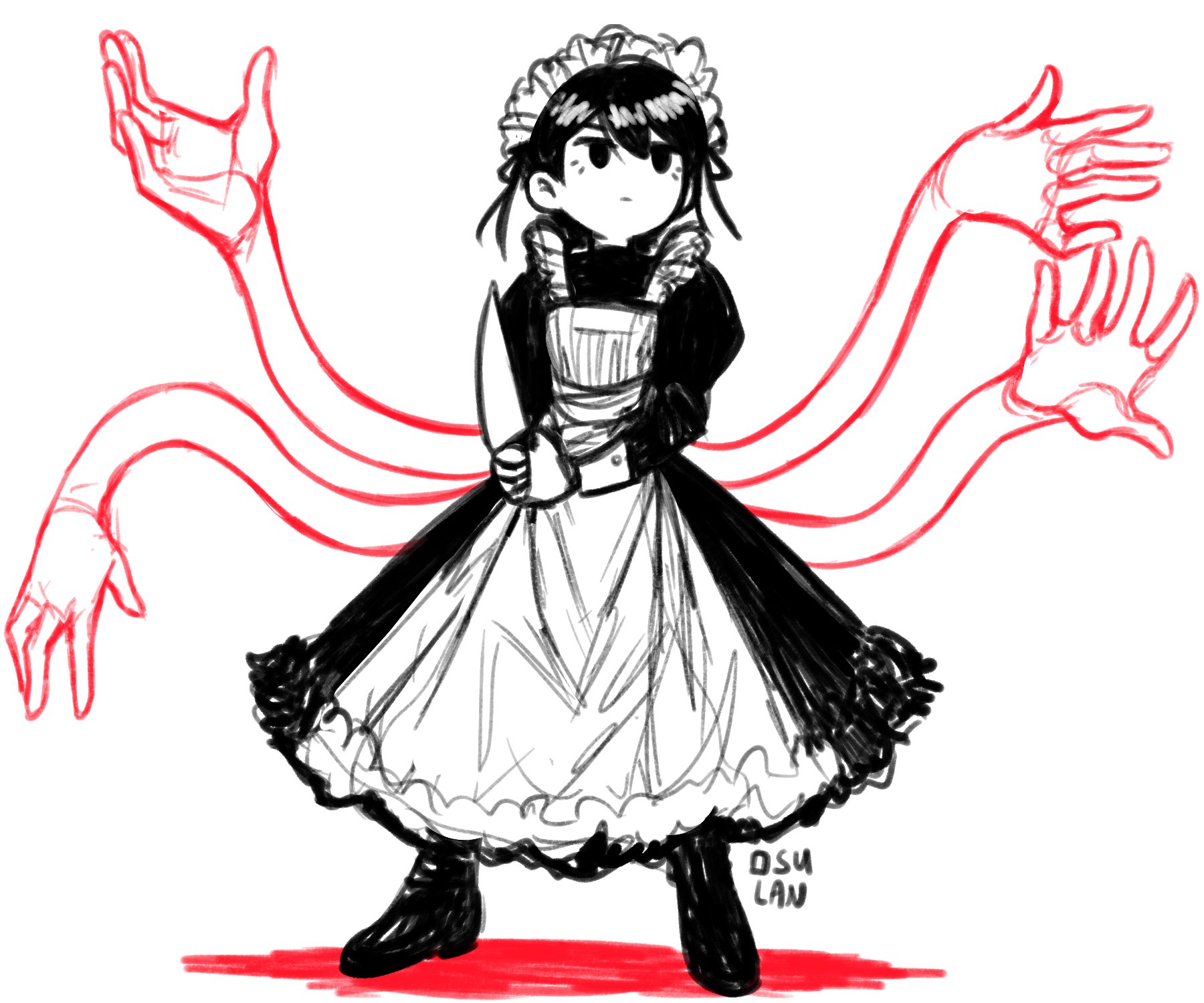 Maid dress drawing online