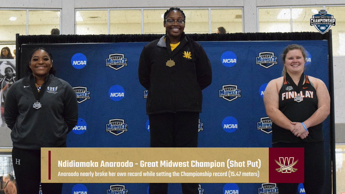 Walsh Cavaliers (@walshcavaliers) on Twitter photo <a href="/WalshTrack/">Walsh Track and XC</a> On top of a 3rd place finish in the Weight Throw, Ndidiamaka Anaraodo won the Shot Put title with a G-MAC Championship record of 15.47 meters. #SwordsUp <a href="/WalshTrack/">Walsh Track and XC</a> On top of a 3rd place finish in the Weight Throw, Ndidiamaka Anaraodo won the Shot Put title with a G-MAC Championship record of 15.47 meters. #SwordsUp