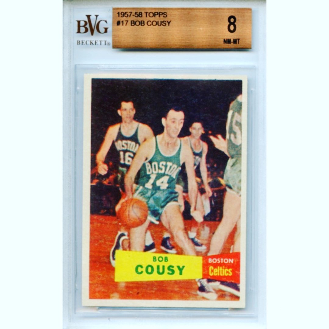 1957 Topps Bob Cousy    #topps #vintagesportscards #celtics #bleedgreen #beckettgrading #bgsgraded #beckettgradingservices #rookiecard #thehobby #whodoyoucollect #tradingcards https://t.co/kL5mqpaWHS