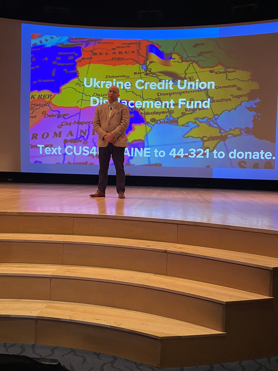 WOCCU's tweet photo. BREAKING
@ChampionsForCUs Exec. Director Mike Reuter announces the launch of the Ukrainian Credit Union Displacement Fund, to support Ukraine’s credit union system and those it supports. In the US - text CUS4UKRAINE to 44-321 to donate, worldwide, visit https://t.co/0Jk5mmrciI https://t.co/8F10bqiQGk