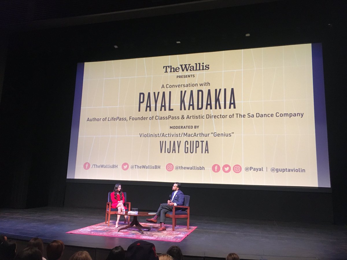 We’re back! The ⁦@TheWallisBH⁩ could not be more proud to have ⁦@PayalKadakia⁩ and ⁦@guptaviolin⁩ on our Bram Goldsmith Theater stage. today to celebrate LifePass, the publication of Payal’s first book.