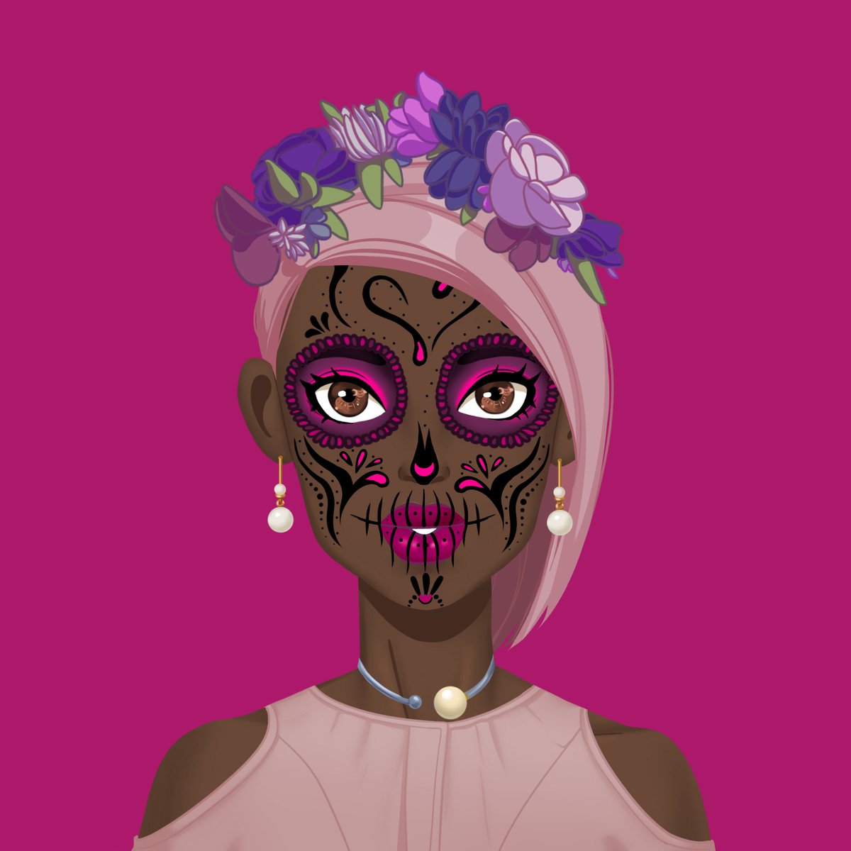 DayOfTheWomen's tweet photo. Another one of our beautiful women. Artwork coming along very nicely 🙌🏾🤎 #NFTs #NFT #womeninnft #NFTCommunity #nftart https://t.co/C6COwnizha