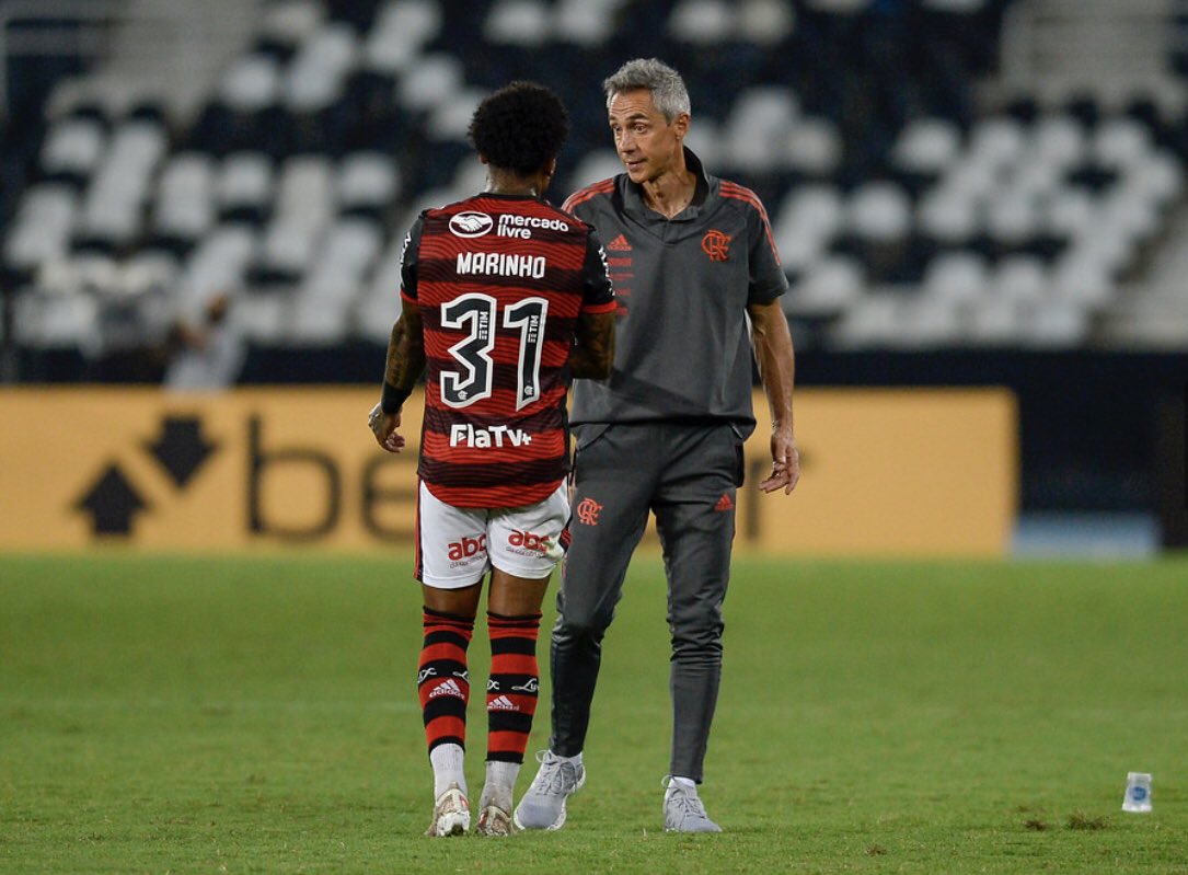 flazoeiro_'s tweet photo. Paulo Sousa fala sobre Marinho: 

“Acho que ele recebeu chances. Tem o seu espaço. É um jogador de transição de contra-ataque, que temos procurado ajudar a entender a ocupação de espaços e interação com jogadores das outras linhas. Ele quer crescer.” #FLAxRES #Flamengo https://t.co/53TCUcsRLS