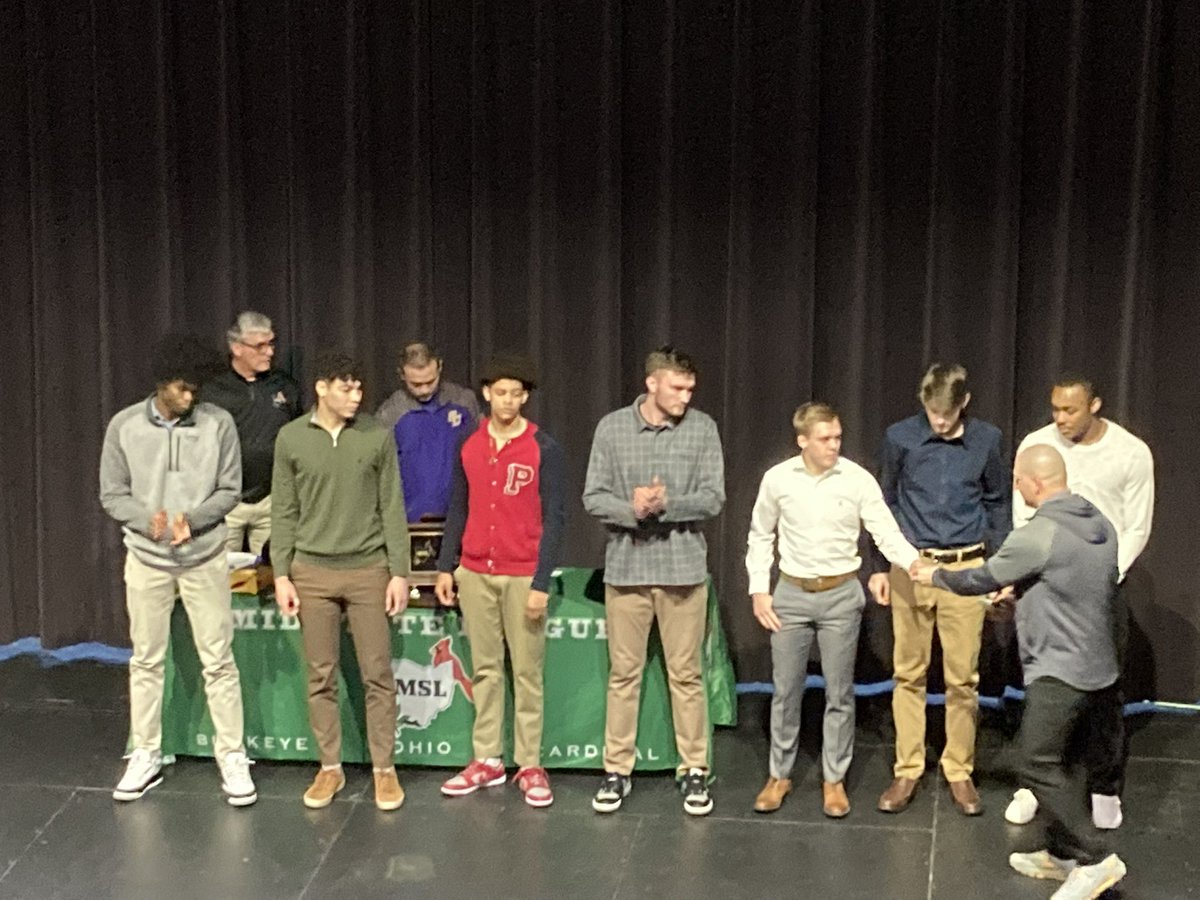 Our boys basketball team picking up the hardware at the MSL banquet