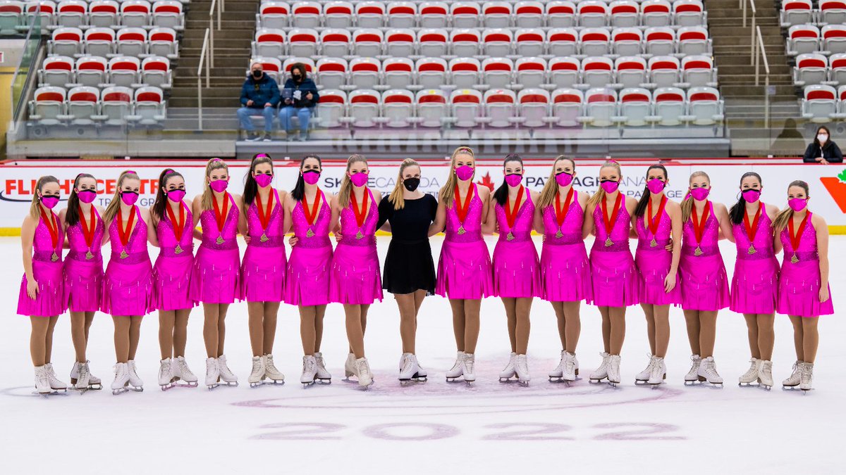 SkateCanada's tweet photo. Open medallists / Médaillés ouverts: 
🥇 Starlites, 125.26 
🥈 Rythmiks Lanaudière, 114.91  
🥉 Black Gold Open, 114.89 

📸 @DanielleEPhoto  

#Synchro22  #CreatingHistory #CréerlHistoire https://t.co/N0sFZnlmjt