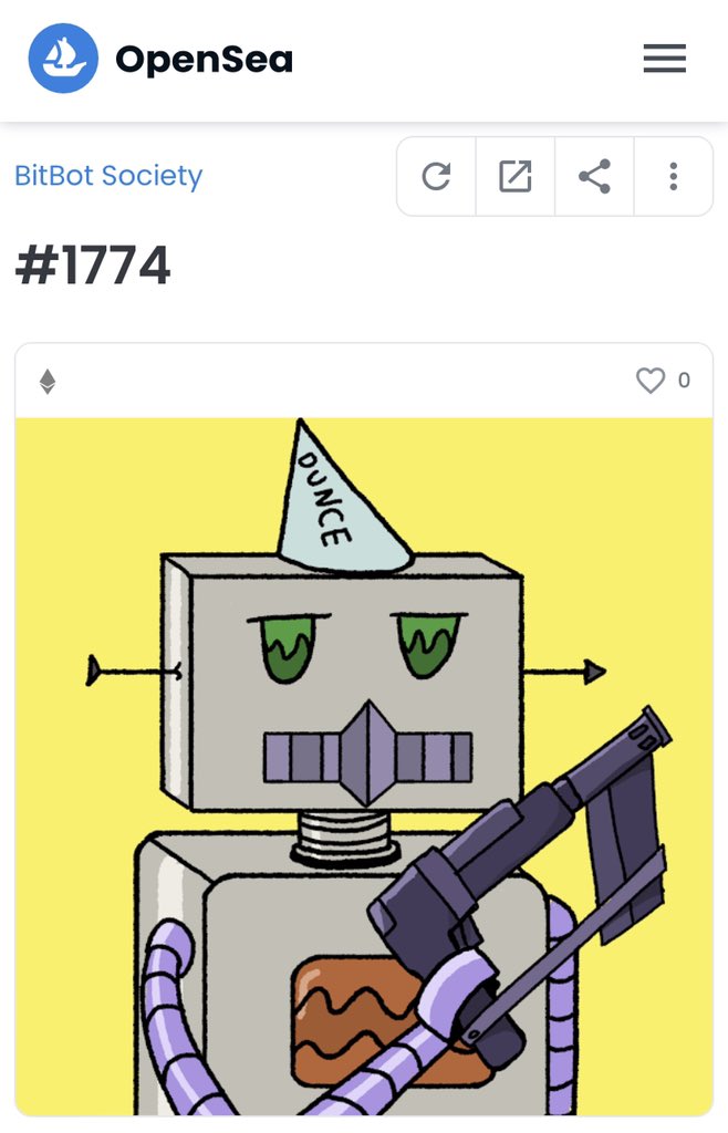 Bitbotsociety1's tweet photo. New #MINT Alert! #MintingNow @ https://t.co/AMzDMH77WB 

Only 713 left @.015 #Ethereum before mint price doubles to .03 !!! Get them while you can… Bitbots Beep Boop!!!

#MintOfTheDay #NFTs #NFTCommunity #NFTdrop #NFTCollection #ETH https://t.co/3SSjUnPUM9