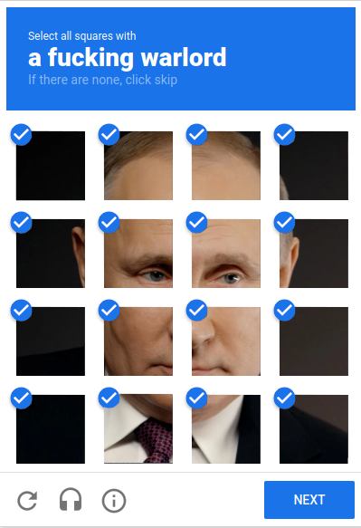 Theanonleaks's tweet photo. This captcha is easy af...
#Anonymous #OpRussia #StandWithUkraine #FckPutin #FCKPTN https://t.co/CZqJRhJJwM