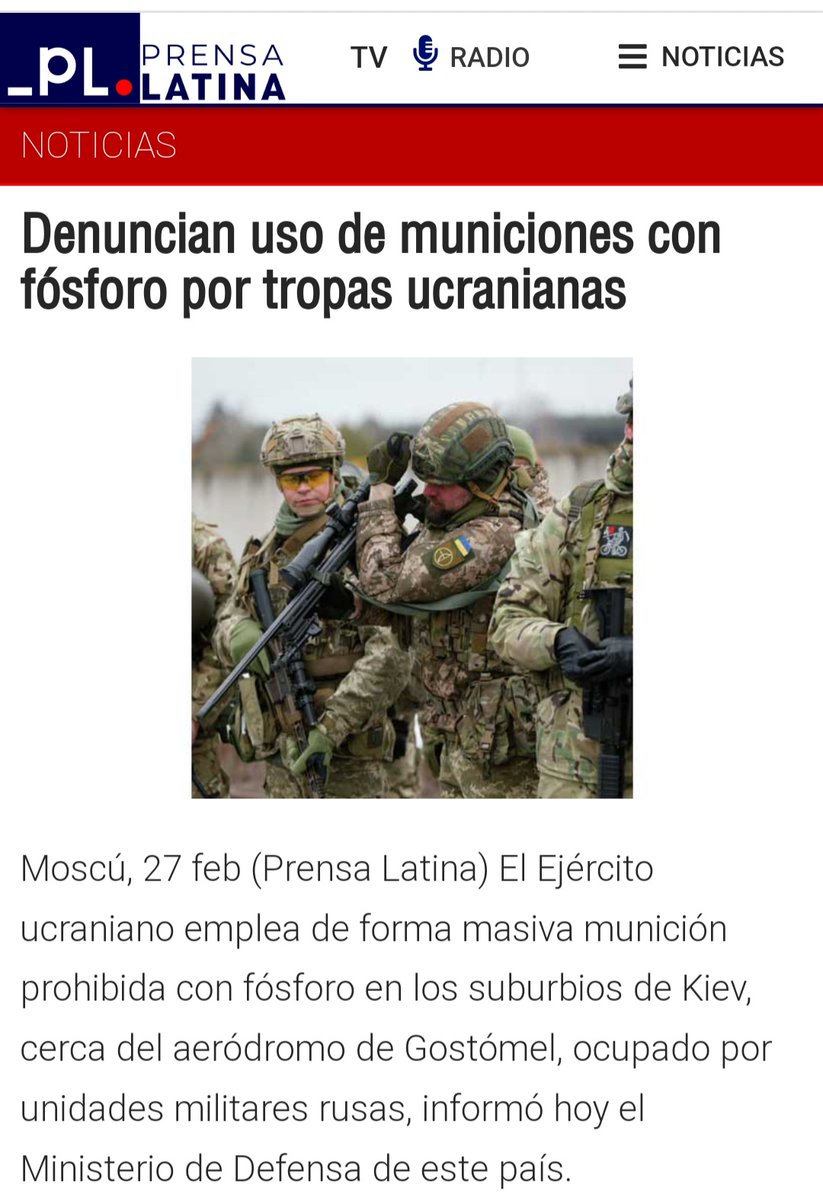 WalterDossier's tweet photo. RUSIA
Ucrania usa armas con FÓSFORO
Proyectiles 122 milímetros para obuses D-30
Misiles para sistemas lanzacohetes BM-21 Grad fabricación soviética.
"SU USO ESTÁ PROHIBIDO POR EL 3er PROTOCOLO CONVENCIÓN DE ARMAS INHUMANAS de .@UN .@ONU_es 1980"
ISRAEL LAS USA CONTRA PALESTINOS👇🏿 https://t.co/xhiyGUobK0