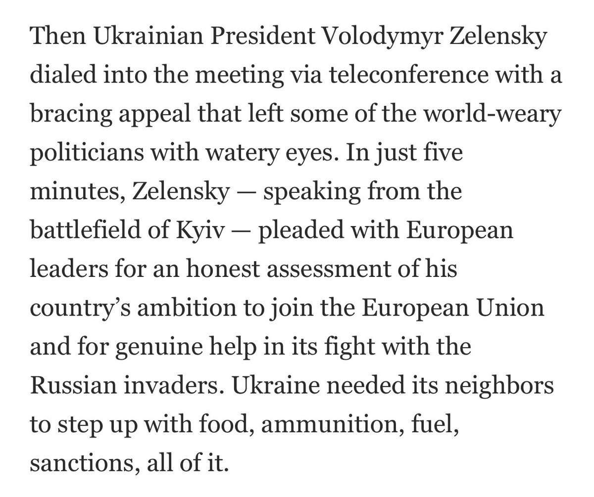 michaeldweiss's tweet photo. So it seems Zelensky convinced the EU to impose greater sanctions and help Ukraine in a way it was otherwise not going to do. https://t.co/TBgBNQ5lqQ https://t.co/nZOCtQwVAr