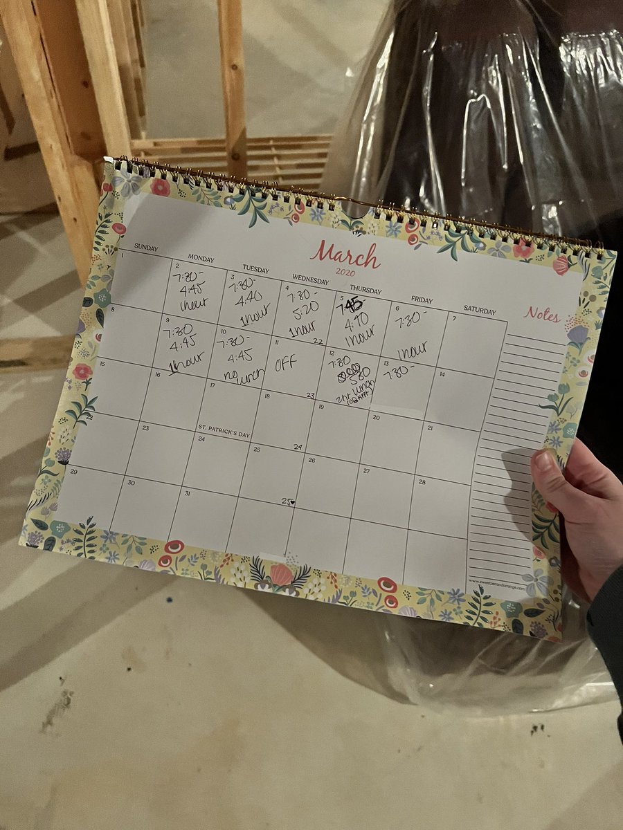 wlgreen94's tweet photo. Found the calendar I took off the wall in my office when we all went remote in March 2020.

Cryptic that the last day of work I logged was Friday the 13th. 💀 https://t.co/f9ikfIweuM