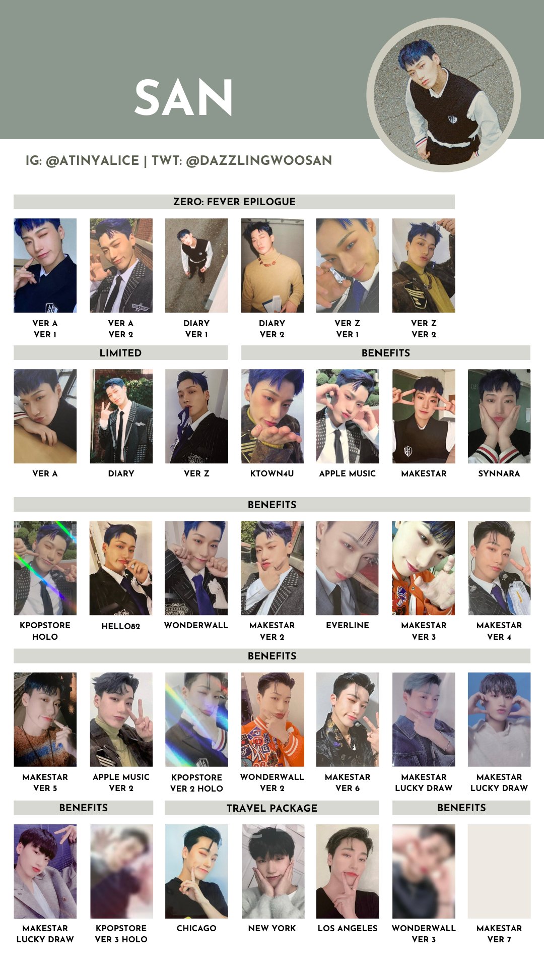 ATEEZ FEVER MAKSTAR特典カード ATEEZ - ZERO : FEVER PART.3 [MAKESTAR] PREORDER EXCLUSIVE