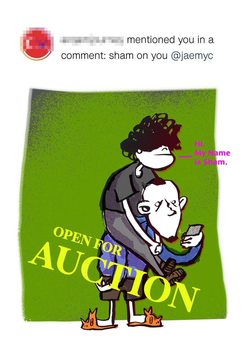 jaemyc's tweet image. Released this satire art for #Auction on #OpenSea recently. It's a funny one about my friend, sham.  #HatersMadeMeDoIt 

Come check it out: bit.ly/3vlnuWI

#NFTCollection #NFTCommunity #NFTart #Cyberbullying