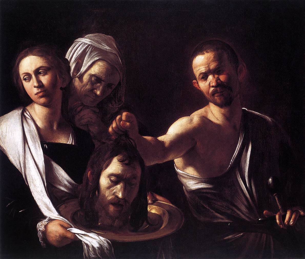Arteymas_'s tweet image. Salomé con la cabeza de Juan el Bautista, 1607, Caravaggio