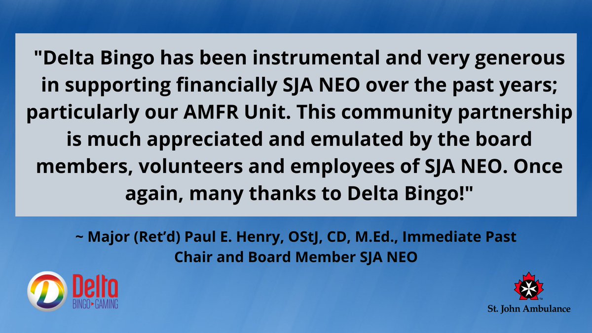 SJASudbury's tweet photo. .@Henry1Paul on the impact of Delta Bingo's partnership with SJA North-Eastern Ontario! #CommunityLeaders https://t.co/wAdMZj67m4