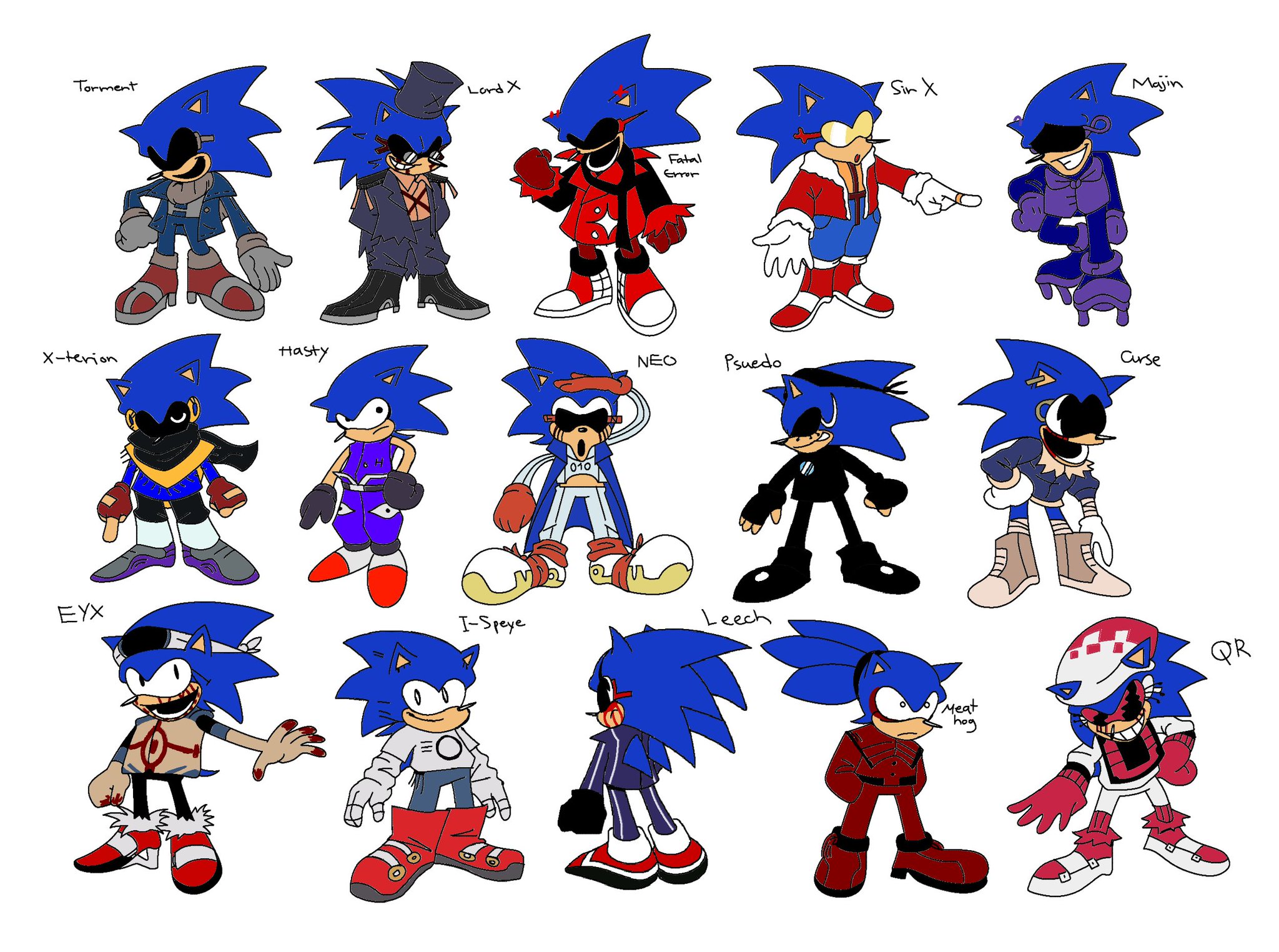 Sonic.EXE redesign, for the spooks + Sprites : r/SonicTheHedgehog