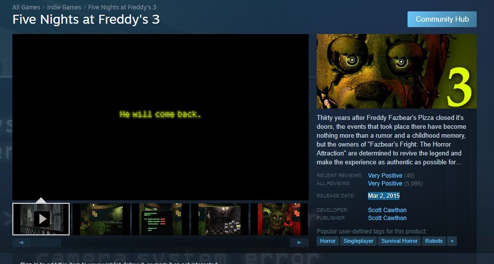 Steam Community :: Five Nights at Freddy's 3