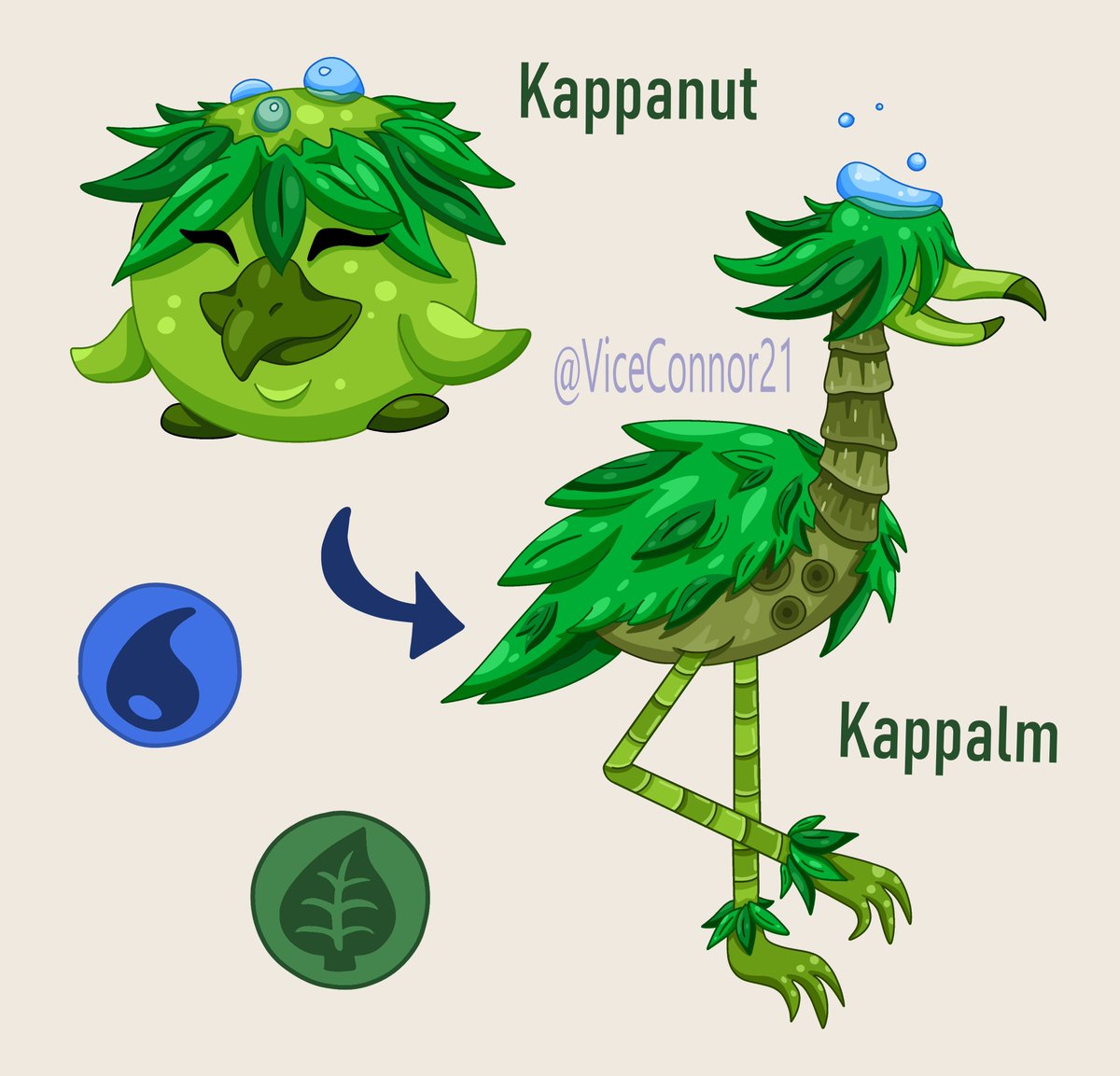 ViceConnor21's tweet photo. Hey @truegreen7 I made a pokemon back in July of 2020. Its probably too late to submit #truegreen7redesign but I finally gave it an evolution and I also update the original design found on my Instagram...but you might like my #kappa pokemon. #fakemon https://t.co/FHxHJ5ekVm