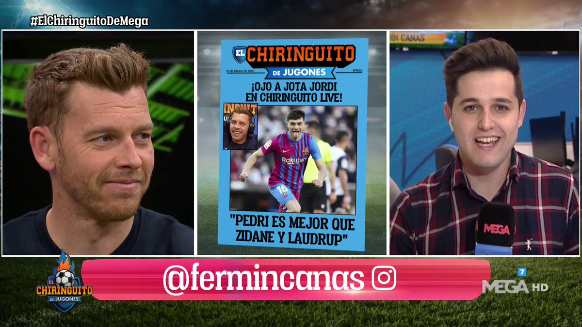 🗞️"<a href="/PEDRI/">Pedri González</a> es MEJOR que ZIDANE y LAUDRUP" 

👉Las palabras de <a href="/jotajordi13/">🏴󠁧󠁢󠁥󠁮󠁧󠁿Jota Jordi🏴󠁧󠁢󠁥󠁮󠁧󠁿</a> en #ChiringuitoLive durante el Barça-Athletic, en la portada de hoy. ¡La presenta <a href="/FerminCanas/">Fermín Canas</a>!