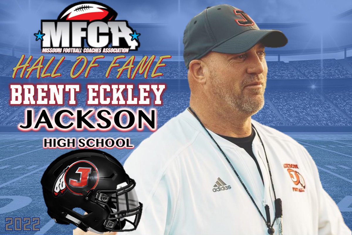 We are proud to welcome Brent Eckley from @jacksonfbnation to our <a href="/MOFBCA/">MOFBCA</a> Hall of Fame. Coach Eckley will go into the Hall as part of the class of 2022 at 6pm on Friday the 9th of December <a href="/MVLakeResort/">Margaritaville Lake Resort Lake of the Ozarks</a>.