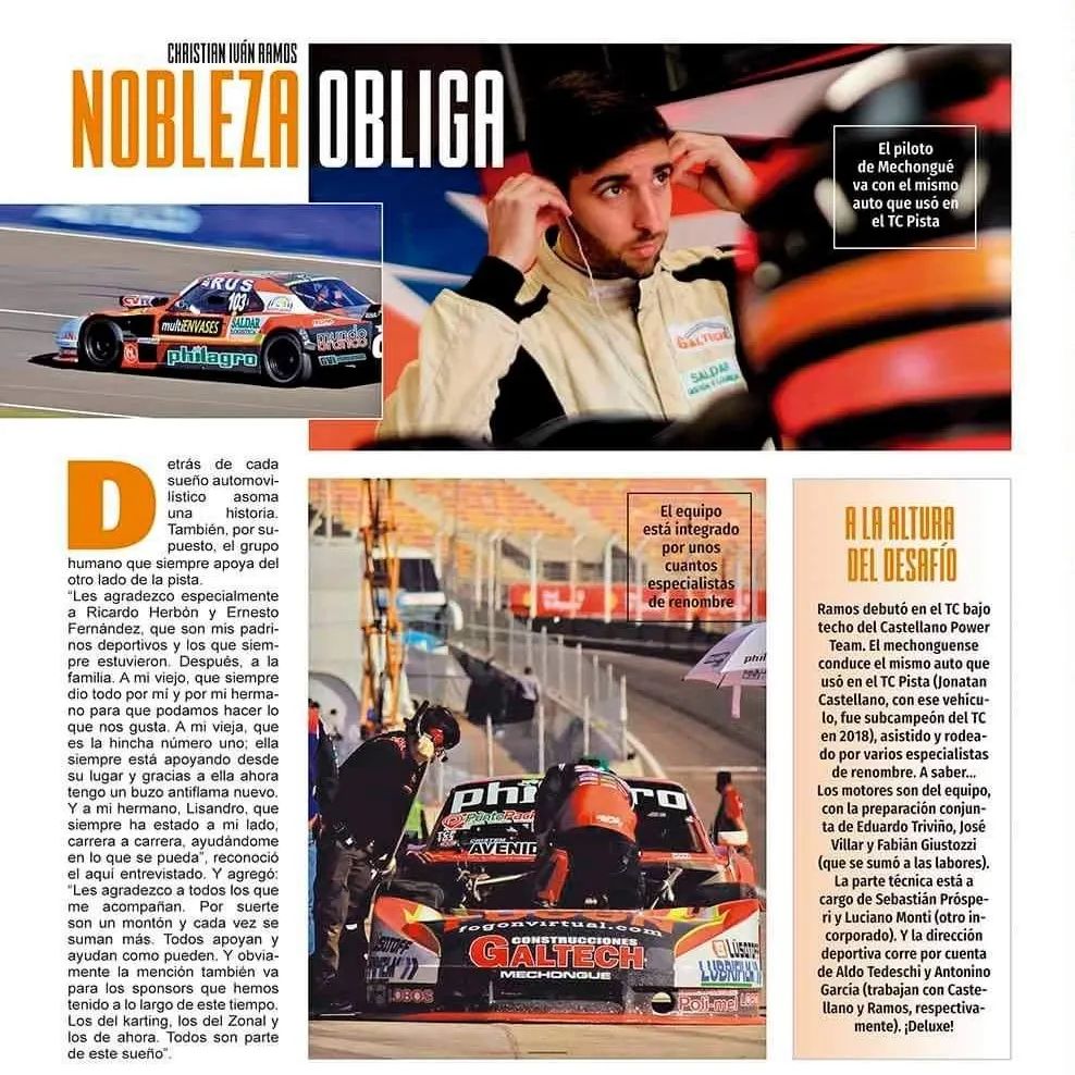 ClaudioBarrueco's tweet photo. La nueva edición de Tiempo Récord ya se encuentra disponible en todos los kioscos de Mar del Plata.

Esta vez, la nota fue con Christian Iván Ramos, mechonguense que viene de debutar en el Turismo Carretera.

¡¡¡A no perdérsela!!! https://t.co/PCJhvfQ2we