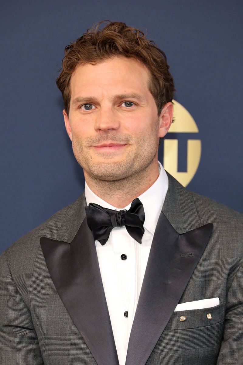 Jamie Dornan at the silver carpet of the #SAGAwards