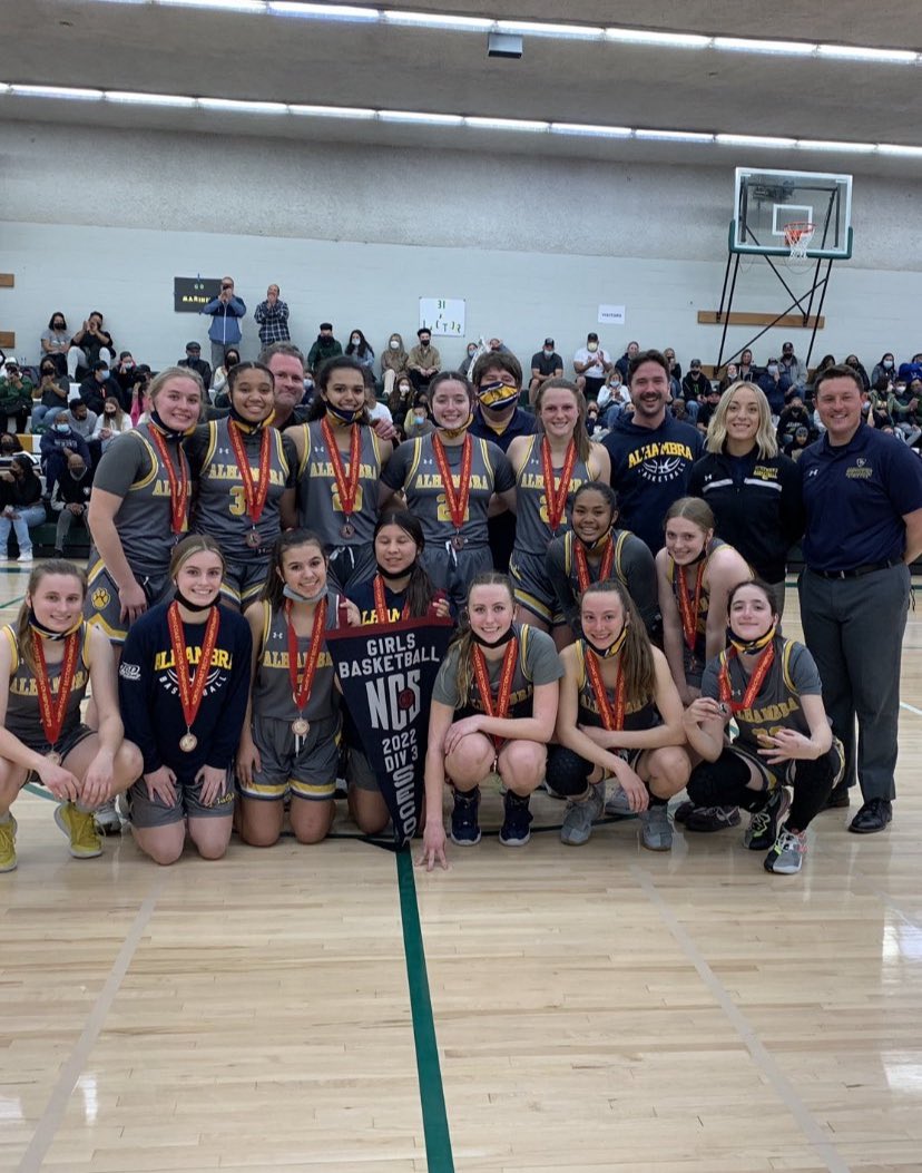 Alhambra High Girls basketball 🏀 earn their way into NorCal champ 🏀 playing Tuesday atMenlo School 6pm cifstate.org after finishing 2nd place🥈NCS D-3 championship Saturday at Moreau Catholic 🏀🏀 Kyomi scores 8; S.Parker w/12, Rylee w/10 points Congratulations AHS!!