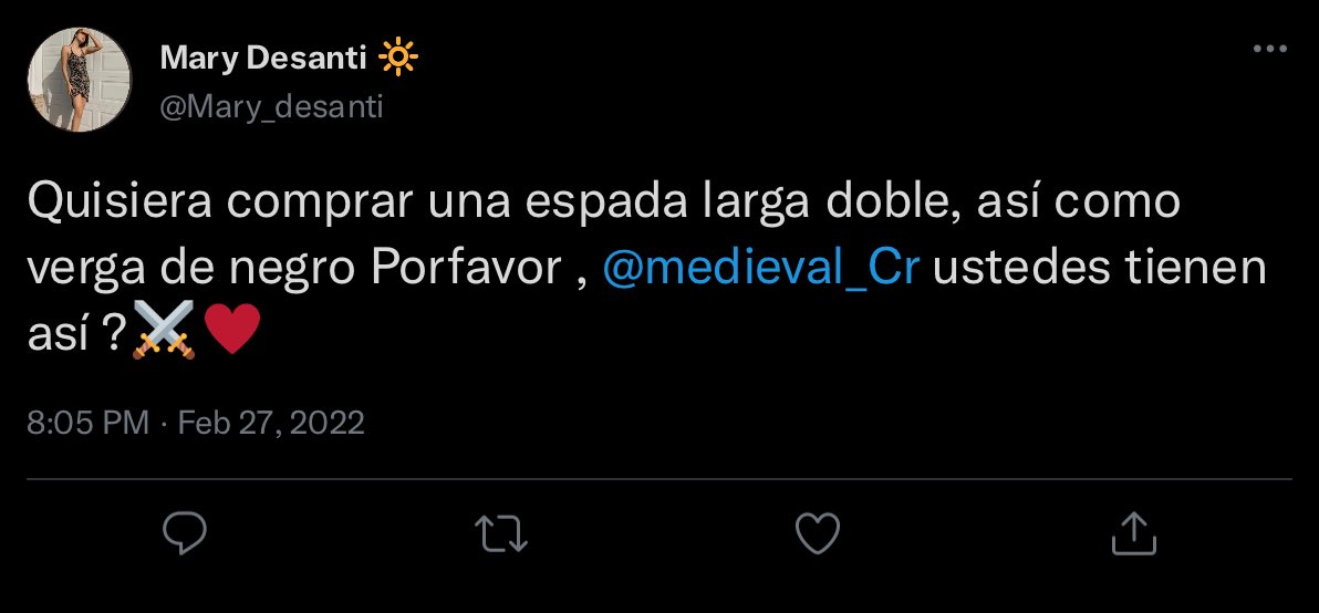 medieval_cr's tweet photo. @mary_desanti @mary_desanti claro tenemos espadas dobles de un filó y de dos , mandobles y espadas anchas , pero no se si a eso te referís ? Con la referencia que nos dijiste 🗡👈🏽 https://t.co/IxaON6wycH