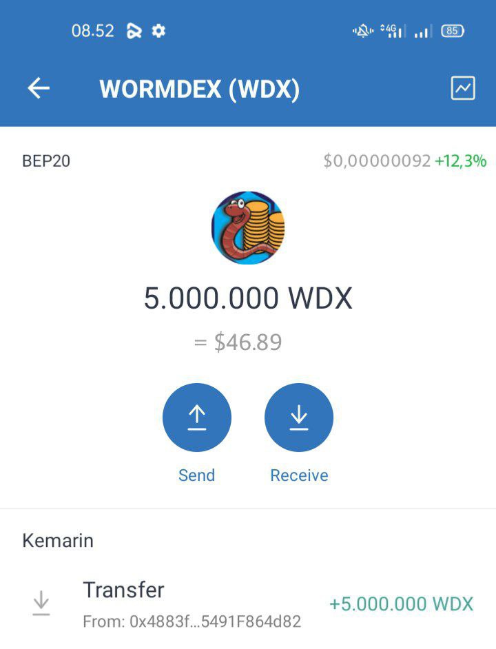 🎉THE BIG AIRDROP🎉
✅CLAIM WORMDEX $46 USD✅

📖 Step-by-step guide:
1⃣ Copy link: 🔗 wormdex.store/?ref=0xD129BC1…

2⃣ Paste Link in Trust Wallet or Metamask DApps -  Search bar
3⃣ Select Smartchain Network
4⃣ Press BUY or Claim
5⃣ Confirm Transaction
6⃣ Done you Received ( WDX )