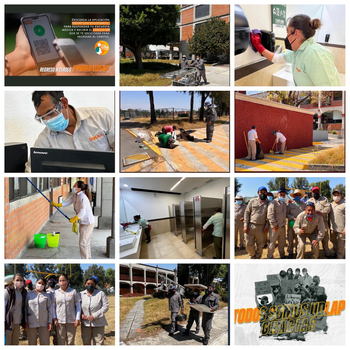 Todo nuestro respeto y agradecimiento a los trabajadores de <a href="/udlap/">UDLAP</a> personal académico y administrativo, servicios, limpieza, jardinería, vialidad, seguridad y mantenimiento que están trabajando a marchas forzadas para garantizar un buen regreso a las aulas ¡Gracias de corazón!🙏🏼