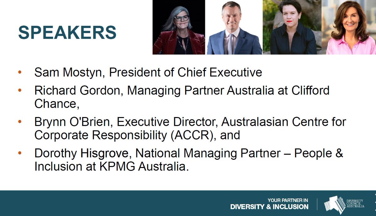 DivCouncilAus's tweet photo. Gearing up for a discussion on one of the most critical issues of our time, ending #sexualharassment at work. @sammostyn speaking on the need for leadership to lean into the difficult conversations with the @CEWAus toolkit. #IStandForRespect #RespectAtWork https://t.co/ljndrm18T8