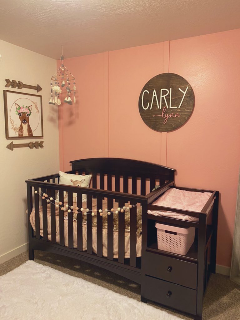 MeganVerbout10's tweet photo. If you need me I’ll be in baby girl’s room until she gets here 💗 https://t.co/0vZ0LLcvHD