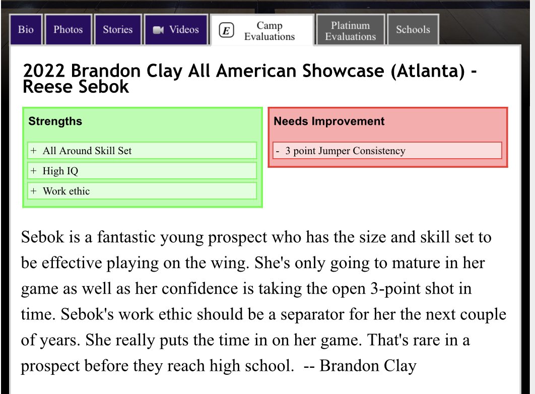 ProspectsNation.com (@prospectsnation) on Twitter photo ProspectsNation.com Direct Evaluations x Brandon Clay
‘26 #BClayRecruiting G Reese Sebok has a new evaluation from Atlanta.
Next ‘26 Showcase: June 11-12
Watch List
<a href="/ava_bergeson20/">Ava</a>
<a href="/MasseySamarah1/">Samarah Massey26</a>
<a href="/GabiMoultrie/">Gabriella Moultrie</a>
<a href="/abby___33/">Abby Reitzel</a>
<a href="/KaylaStidham/">Kayla Stidham</a>
GET YOURS: prospectsnation.com/pn-direct ProspectsNation.com Direct Evaluations x Brandon Clay
‘26 #BClayRecruiting G Reese Sebok has a new evaluation from Atlanta.
Next ‘26 Showcase: June 11-12
Watch List
<a href="/ava_bergeson20/">Ava</a>
<a href="/MasseySamarah1/">Samarah Massey26</a>
<a href="/GabiMoultrie/">Gabriella Moultrie</a>
<a href="/abby___33/">Abby Reitzel</a>
<a href="/KaylaStidham/">Kayla Stidham</a>
GET YOURS: prospectsnation.com/pn-direct