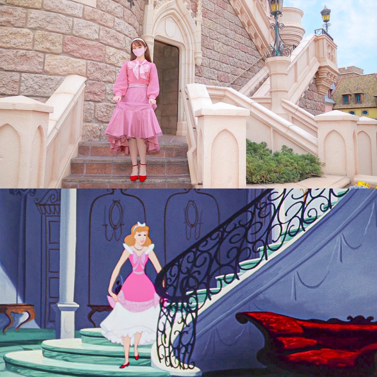 ねずみさんや鳥さんが作ってくれた ピンクドレスのシンデレラバウンド