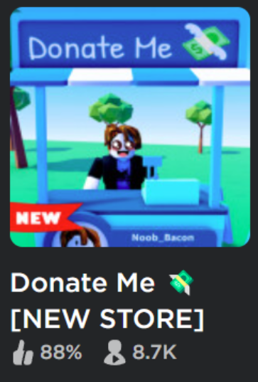 welcome to donate me - Roblox