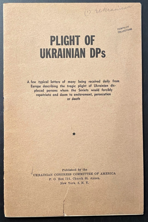 machetefeeds's tweet photo. The Terrible Situation of Ukrainian "Displaced Persons" at the End of WWII https://t.co/ZxAywniXzo

JF Ptak Science Books  

The pamphlet Plight of Ukrainian DPs : a few typical letters of many being received daily from Europe describing the tragic plight of Ukrainian displaced… https://t.co/XKrCjYyRT0