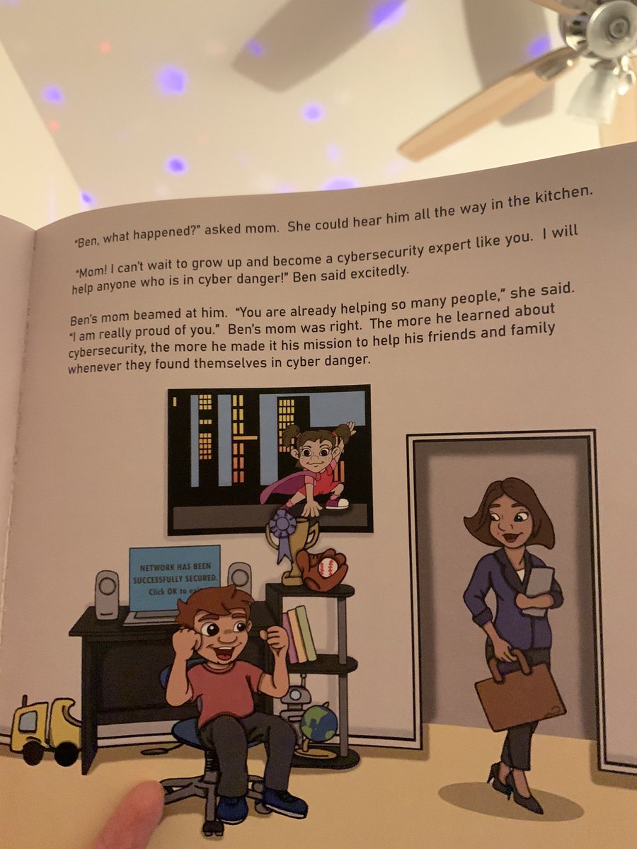 InfoSec_Rome's tweet photo. Tonightโs bedtime book picked by my 5 year old girl - โBen The Cyber Defenderโ. ๐ Love that she asks about my #infosec job. But not too happy that the book puts her to sleep every time ๐ #CyberSecurity #CyberDad https://t.co/ppA38zMNzi