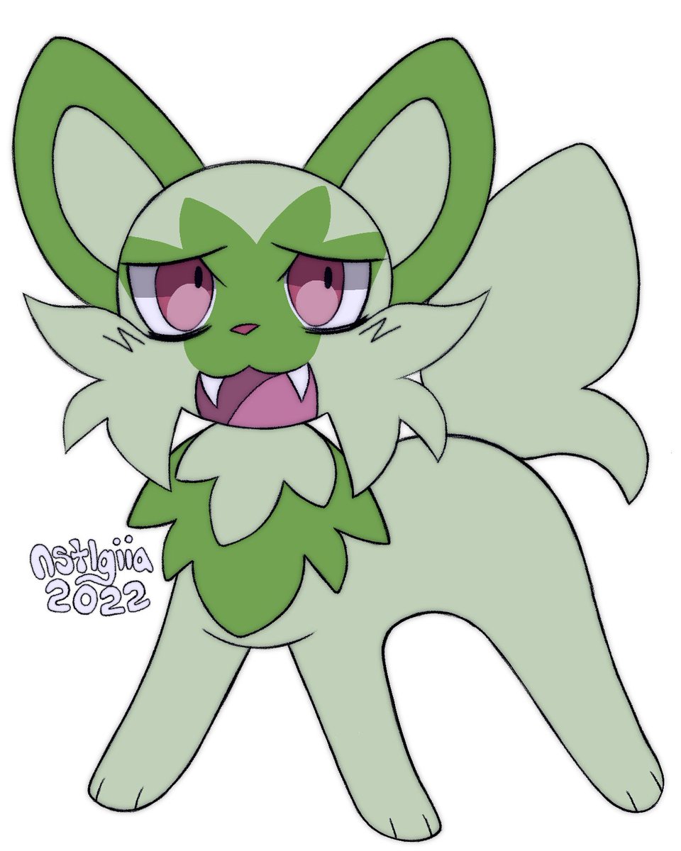 had to draw the weed kitty! #PokemonDay #Sprigatito #Pokemon