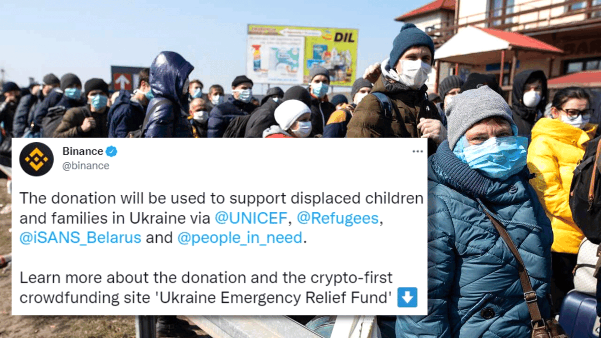Awi10537978's tweet photo. Binance to Donate $10M to Ukraine Humanitarian Effort and Launch Crypto-First Crowdfunding Site to Further Help Provide Aid to Ukraine
#NFT #Metaverse #BNB #HelpUkraine https://t.co/8jEa7b4y3R