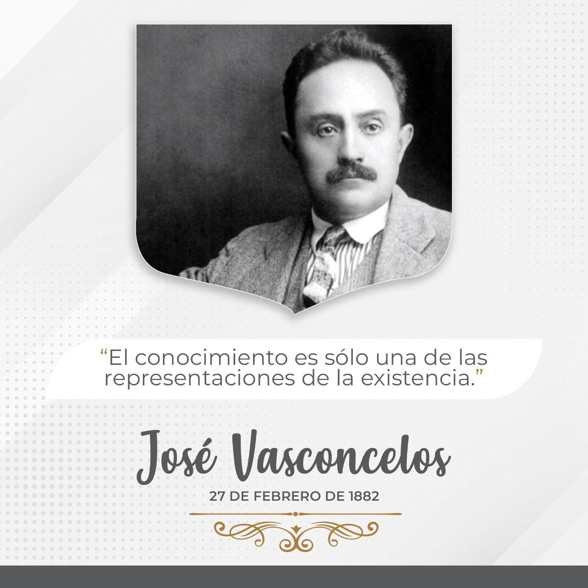 Hoy conmemoramos el natalicio de José Vasconcelos, recordando el arduo trabajo que realizó en pro de la educación en México.