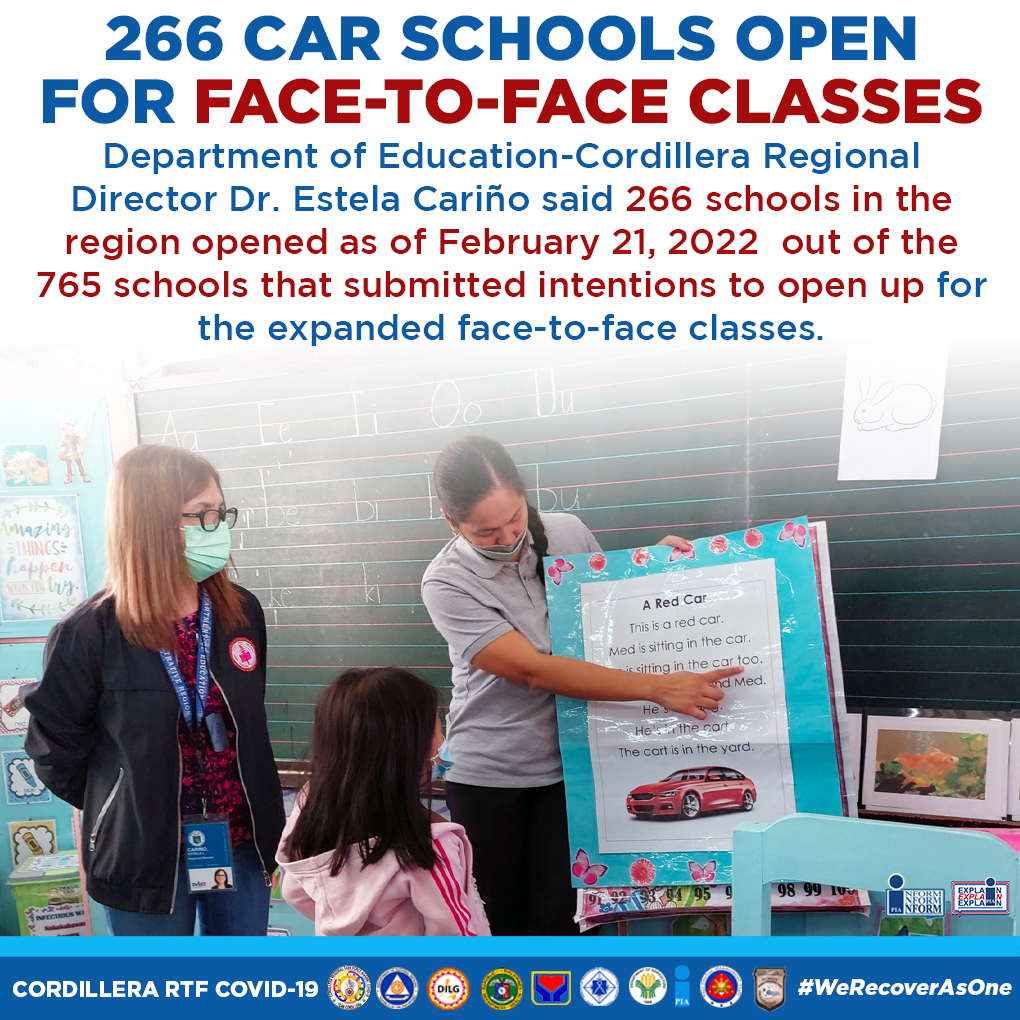 PIA_Cordillera's tweet image. More than 200 schools have opened up for the expansion of the limited face-to-face (F2F) in the Cordillera region following the lowering of the alert level status to 2. More: facebook.com/piacordillera/…

#FacetoFaceClass | #SulongEdukalidad